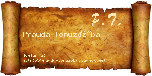 Prauda Tonuzóba névjegykártya
